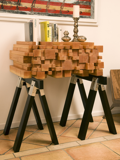 Log Pile Side/Entry Table | Console tables | Aprro Design*