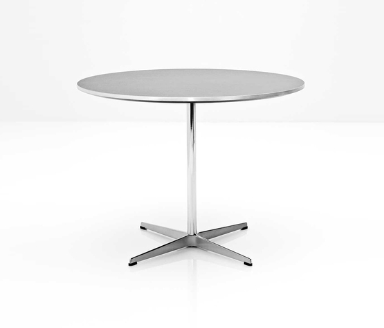 Rectangular | Dining table | B638 | White laminate | Chrome span legs | Mesas comedor | Fritz Hansen