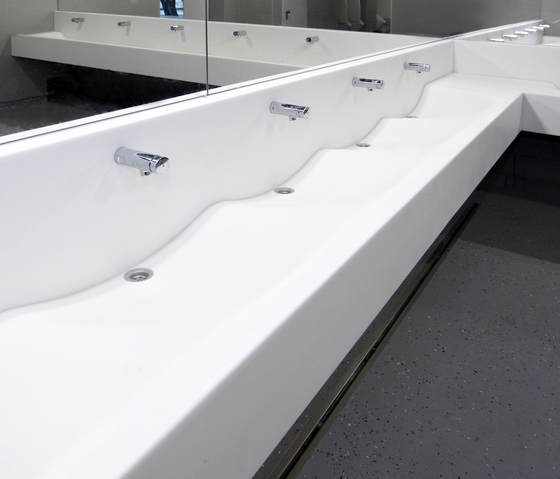 Wave 200 basin trough | Wash basins | AMOS DESIGN