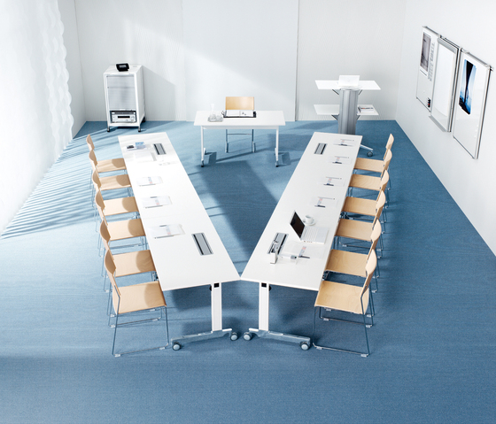 n_table with t-leg base | Mesas contract | Wiesner-Hager