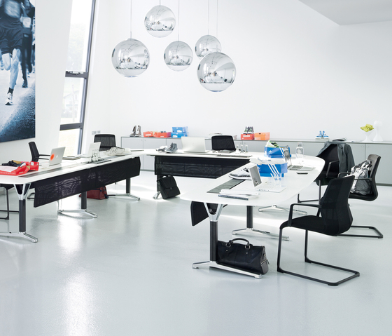 pulse conference table configuration with x-leg base | Tavoli contract | Wiesner-Hager