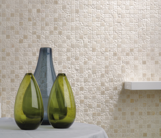 MIx Crema Alejandria Capucino Texture 5x5 | Mosaici pietra naturale | Porcelanosa