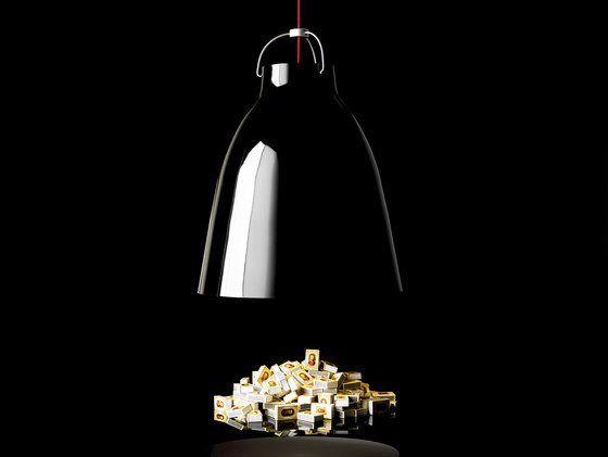 Caravaggio™ | Pendant | P1 |  Black | Red cord | Suspended lights | Fritz Hansen