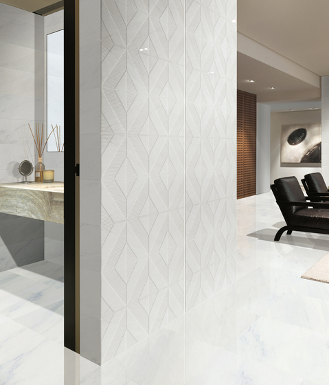Bardiglio - Geometric Decor Ice Grey | Ceramic tiles | Kale