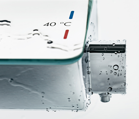 Hansgrohe Set de finition pour mitigeur thermostatique E encastré avec robinet d'arrêt et inverseur | Robinetterie de douche | Hansgrohe