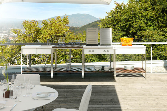 Outdoor Kitchen | Table, 1 drawer, 1 cutout | Cocinas modulares de exterior | Viteo