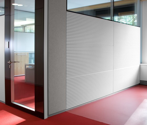 System 7000 Integrated partition wall absorber | Wall panels | Strähle