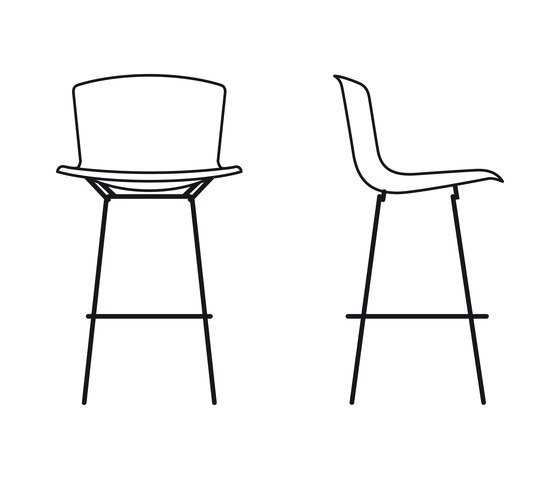 Bertoia Asymmetric Chaise | Chaise longues | Knoll International
