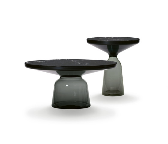Bell Side Table brass-glass-grey | Mesas auxiliares | ClassiCon
