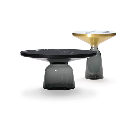 Bell Coffee Table brass-glass-grey | Tables basses | ClassiCon