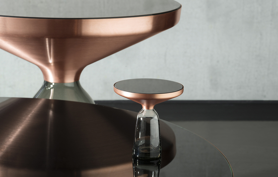 Bell Side Table copper-glass-grey | Beistelltische | ClassiCon