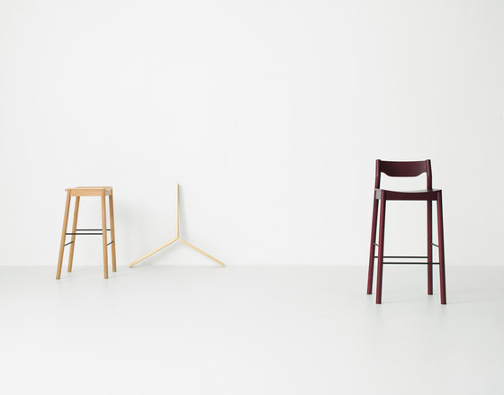 Tangerine Stool with Back - Black | Bar stools | Resident