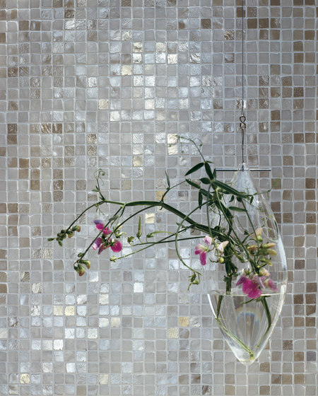 Vetro Neutra Tortora Listello Dritto | Glass mosaics | FLORIM