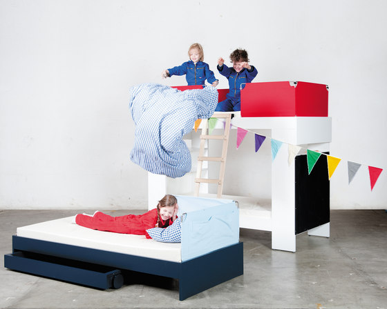 Bett mit Stoffaufsatz | Kinderbetten | Minimöbl