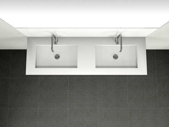 Console basin | Design Nr. 1037 – weiß seidenmatt | Mineral composite panels | Absolut Bad