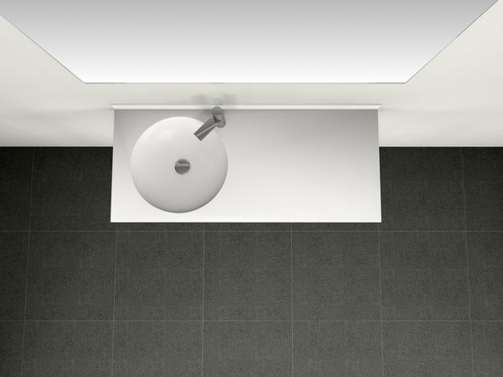 Console basin | Design Nr. 1037 – weiß seidenmatt | Lastre minerale composito | Absolut Bad