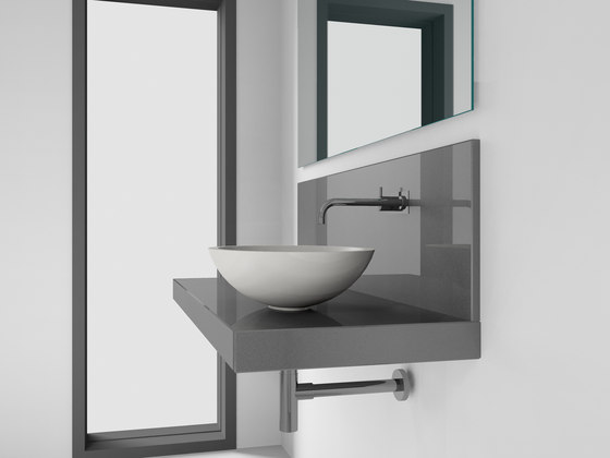 Console basin | Design Nr. 1010 – Nachtschwarz poliert | Lavabi | Absolut Bad