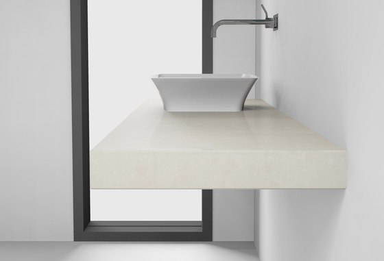 Console basin | Design Nr. 1007 – Graubeige poliert | Lavabos | Absolut Bad