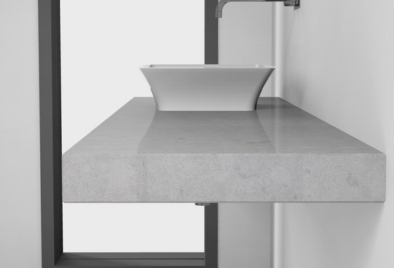Console basin | Design Nr. 1007 – Graubeige poliert | Wash basins | Absolut Bad
