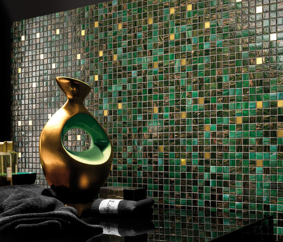 Cromie 20x20 Cannes Oro | Glass mosaics | Mosaico+