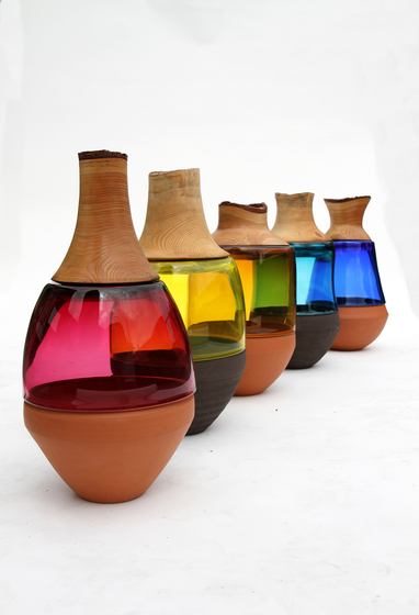 Stacking Vessels | SV India 2 Brass Peach | Vasi | Utopia and Utility