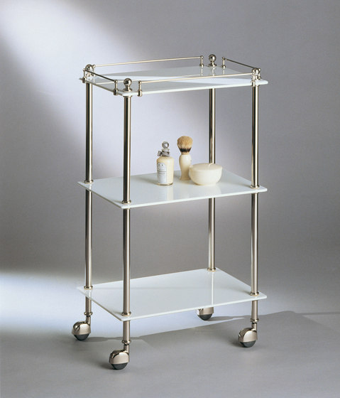 Tavolino white glass | Bath shelving | Aquadomo