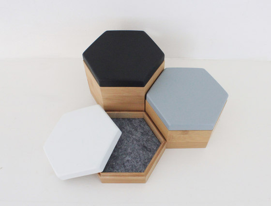 Hex Box Small Mirror | Boîtes de rangement | Evie Group