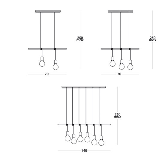Idea barra suspension | Lámparas de suspensión | Vesoi