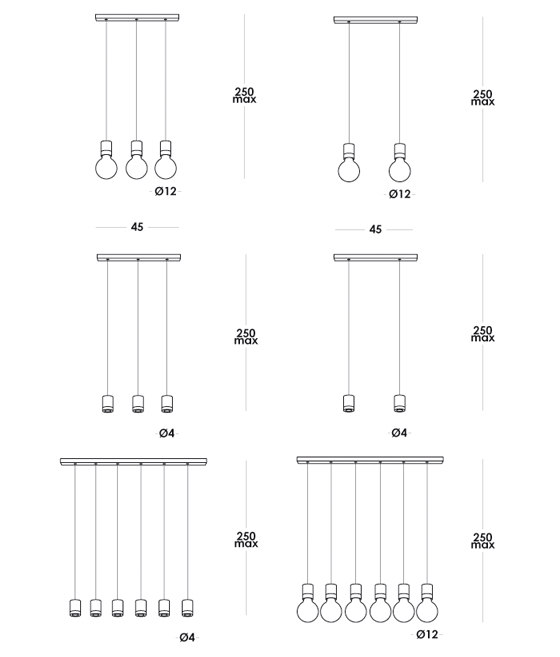 Idealed suspension | Suspended lights | Vesoi