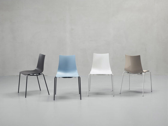 Zebra Tecnopolimero with 4-leg coated frame | Chairs | SCAB Design