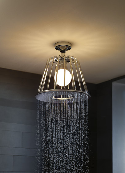 AXOR Nendo Shower Lamp 24x24 cm DN15 con braccio doccia | Rubinetteria doccia | AXOR