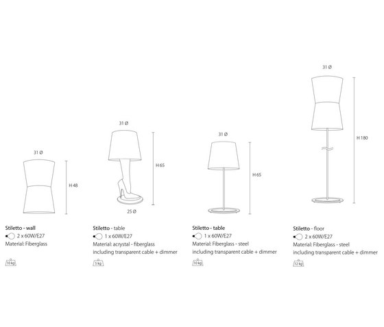 Stiletto | Luminaires de table | Illum Kunstlicht