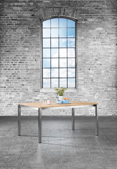 Classic Stainless Steel Ceramic Dining Table | Dining tables | solpuri