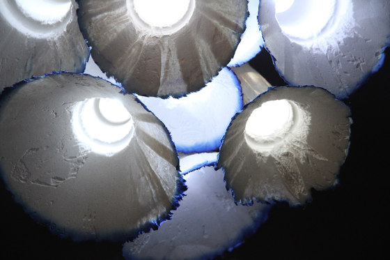 Paper Production Lights | blue cluster large | Lámparas de suspensión | Utopia and Utility