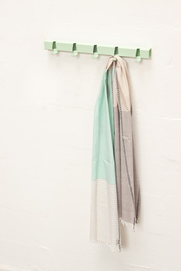 Coatrack By The Meter 10 Hooks | green | Hook rails | Vij5