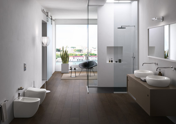 Fluid wall-hung washbasin 100 | Lavabos | Ceramica Cielo