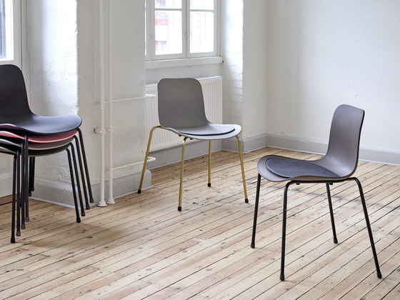 Langue Avantgarde Dining Chair, Chrome /  Premium Leather Black 41599 | Chairs | NORR11