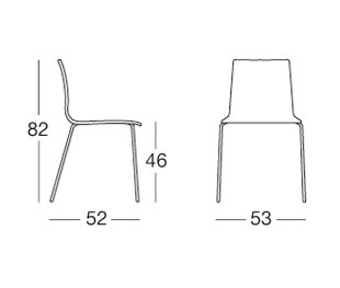 Alice with 4-leg frame | Chaises | SCAB Design