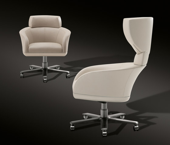 Selectus Swivel Wing Chair | Sillas de oficina | Giorgetti