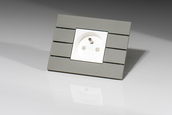 Piano by Lithoss | uni colour socket RAL7030 | Schuko sockets | Lithoss
