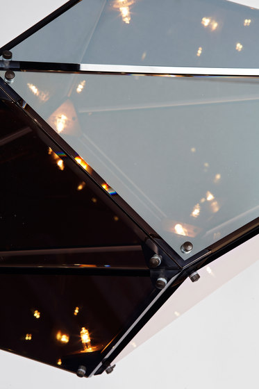Maxhedron 42 inches - Horizontal (Oil-rubbed bronze/Transparent mirror) | Lampade sospensione | Roll & Hill