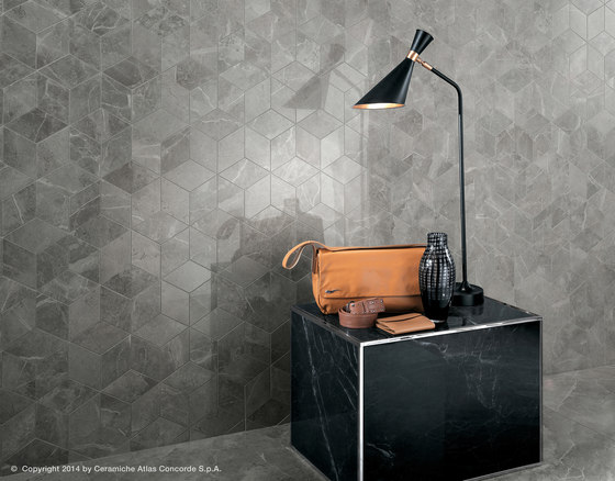 Marvel Pro Noir St. Laurent Wall shiny | Ceramic tiles | Atlas Concorde