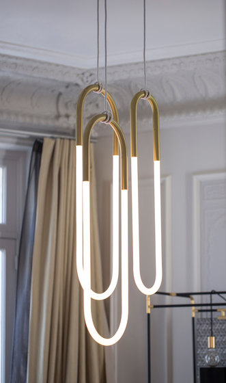 Rudi Double Loop (Satin brass) | Suspended lights | Roll & Hill