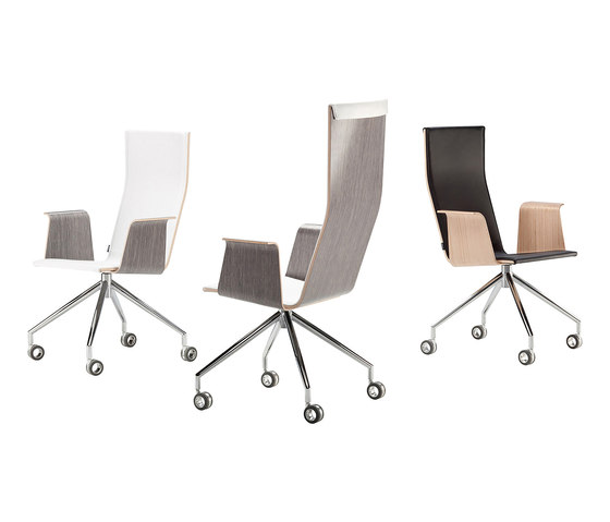Duo | conference chair with armrests, high | Chaises | Isku