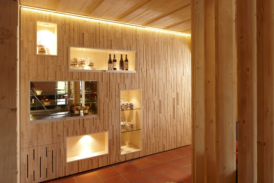 Wooden panels Cube | Stone Pine white brushed | Wood panels | Admonter Holzindustrie AG