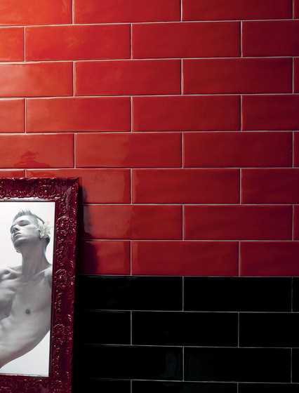 Cotton Waved Glossy Rosso Maranello | Keramik Fliesen | Valmori Ceramica Design