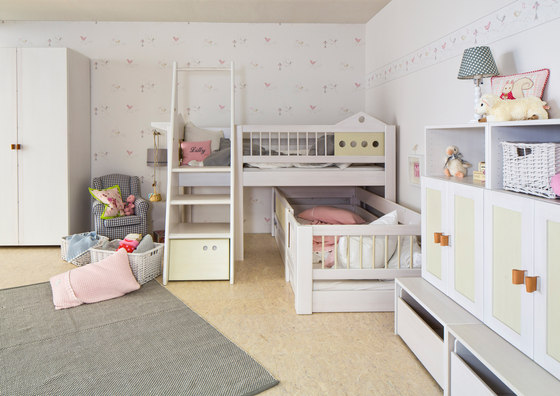 Villa Lit superposé avec couchette inferieure en angle DBA-201.2 | Lits enfant | De Breuyn