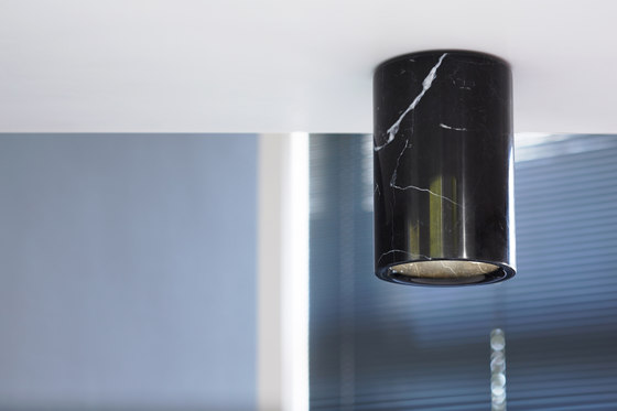 Solid | Downlight Cylinder in Carrara Marble | Lampade plafoniere | Terence Woodgate