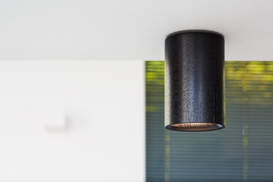 Solid | Downlight Cone in Black Stained Oak | Lampade plafoniere | Terence Woodgate
