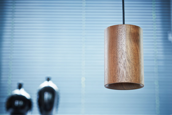 Solid | Pendant Cone in Black Stained Oak | Suspended lights | Terence Woodgate